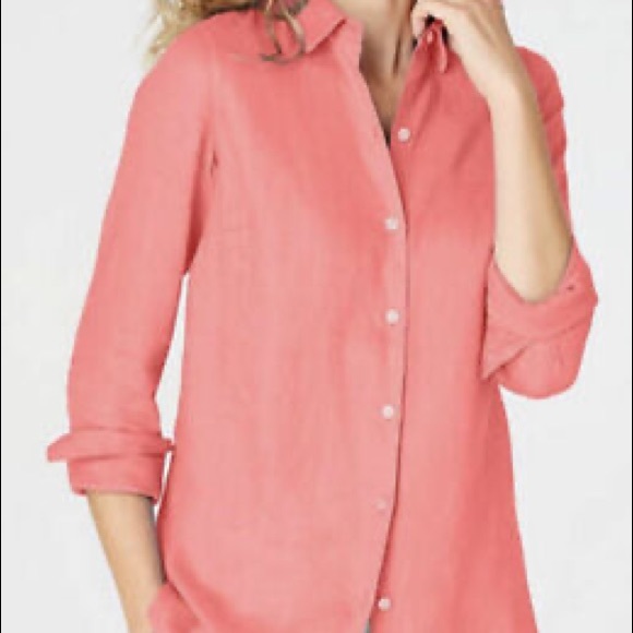 NWT J.JILL linen essential button down - Picture 8 of 8